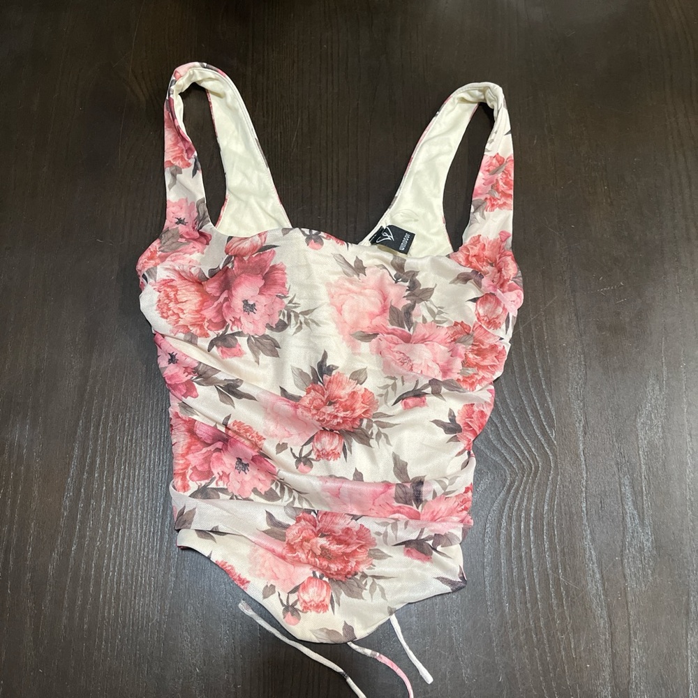 Windsor Pink Floral Crop Top
